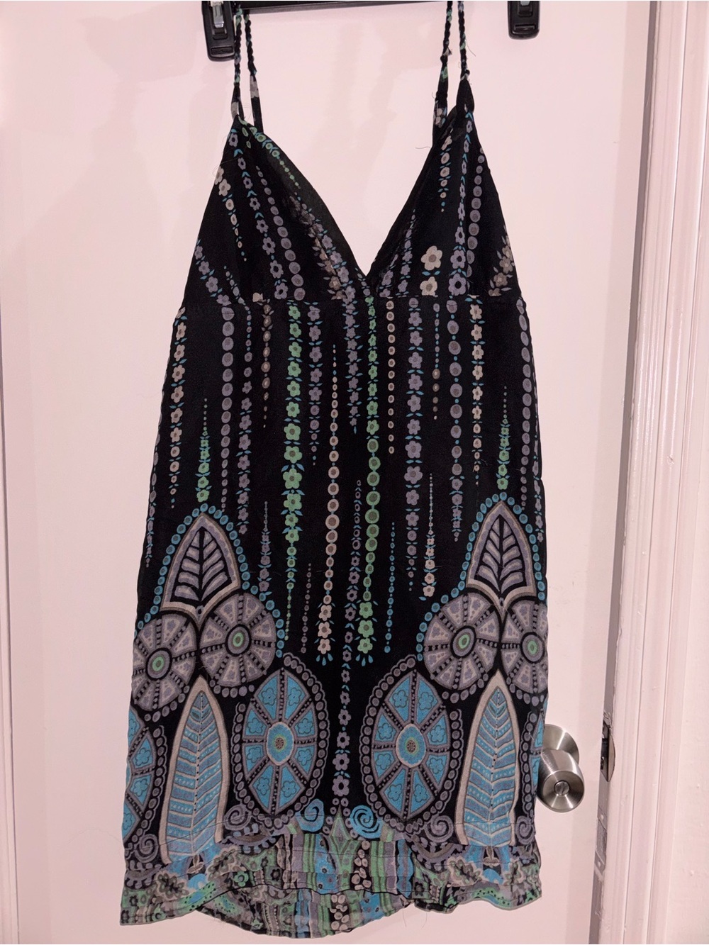Black Floral Print Spaghetti-Strap Dress - Full Tilt